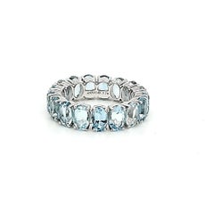 7.97 Carats Aquamarine White Gold Ring