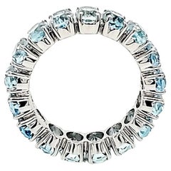 7.97 Carats Aquamarine White Gold Ring