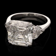 7.98 Carat Asscher Statement Brilliant White 18K Gold Heirloom-Worthy Glow