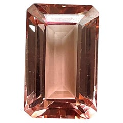 7.98 Carats Peach Tourmaline Octagon Faceted Top Quality Cut stone Natural Gem