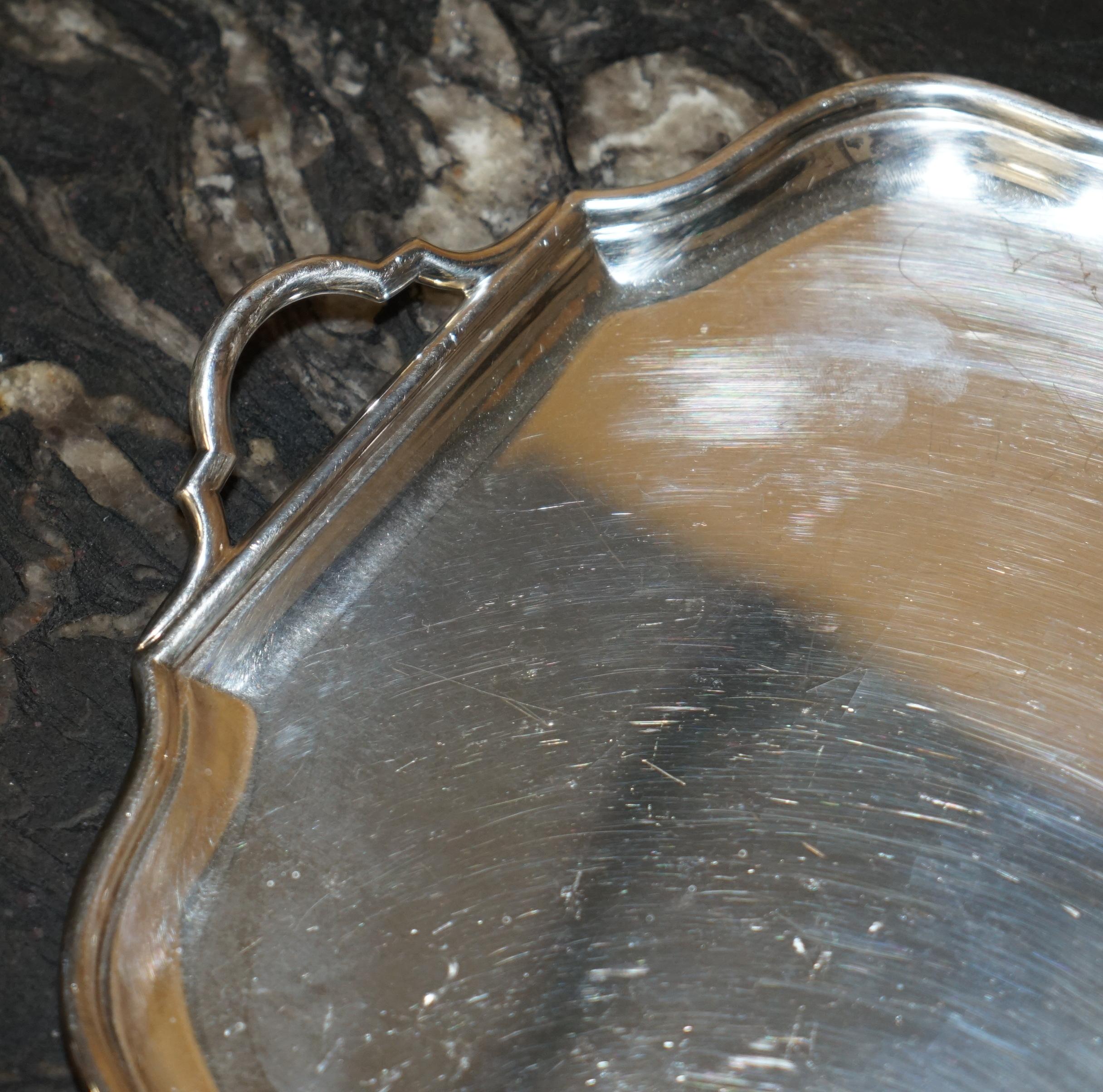 da uomo o donna 798 GRAMMI 1926 HAWKSWORTH EYRE & CO LTD VASSOIO DA SERVIZIO IN ARGENTO STERLINO SOLIDALE in vendita