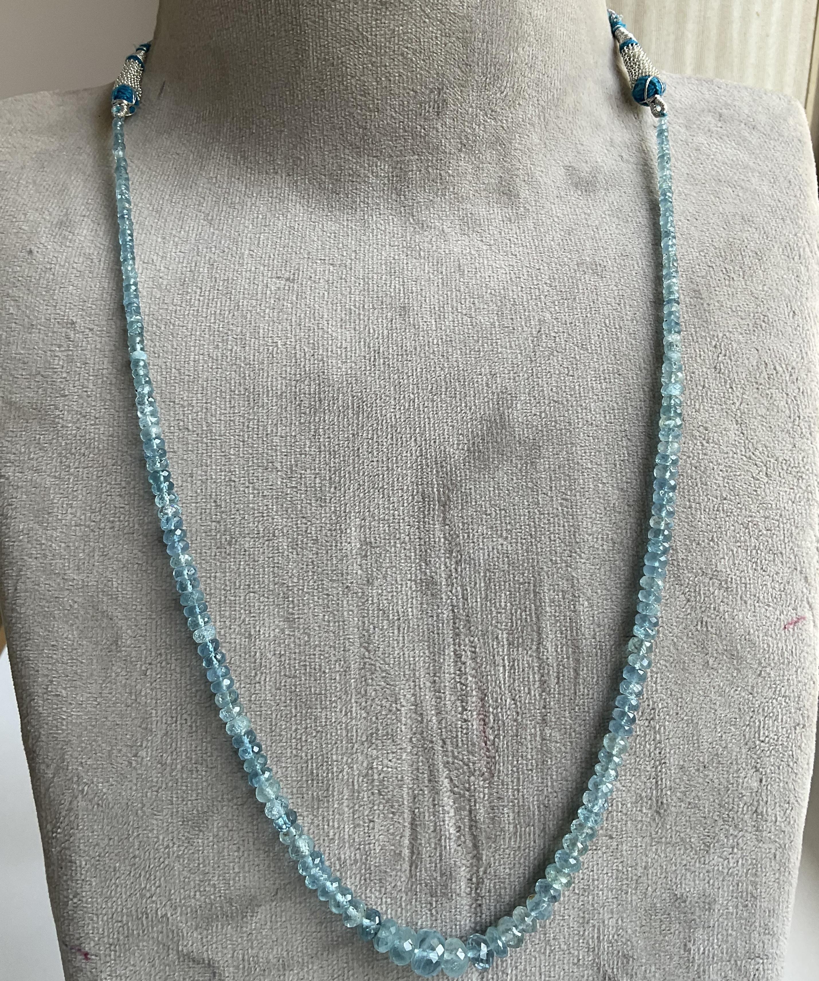 79.85 carats Aquamarine Beaded Necklace 1 Strand Faceted Beads good Quality Gem

gemstone - Aquamarine 
weight - 79.85 carats
size - 2.5 To 9 mm
quantity - 1 Strand
Length : 18 Inch.
