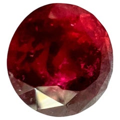 7.9ct Round Cut Deep Red Rubellite Tourmaline Gemstone