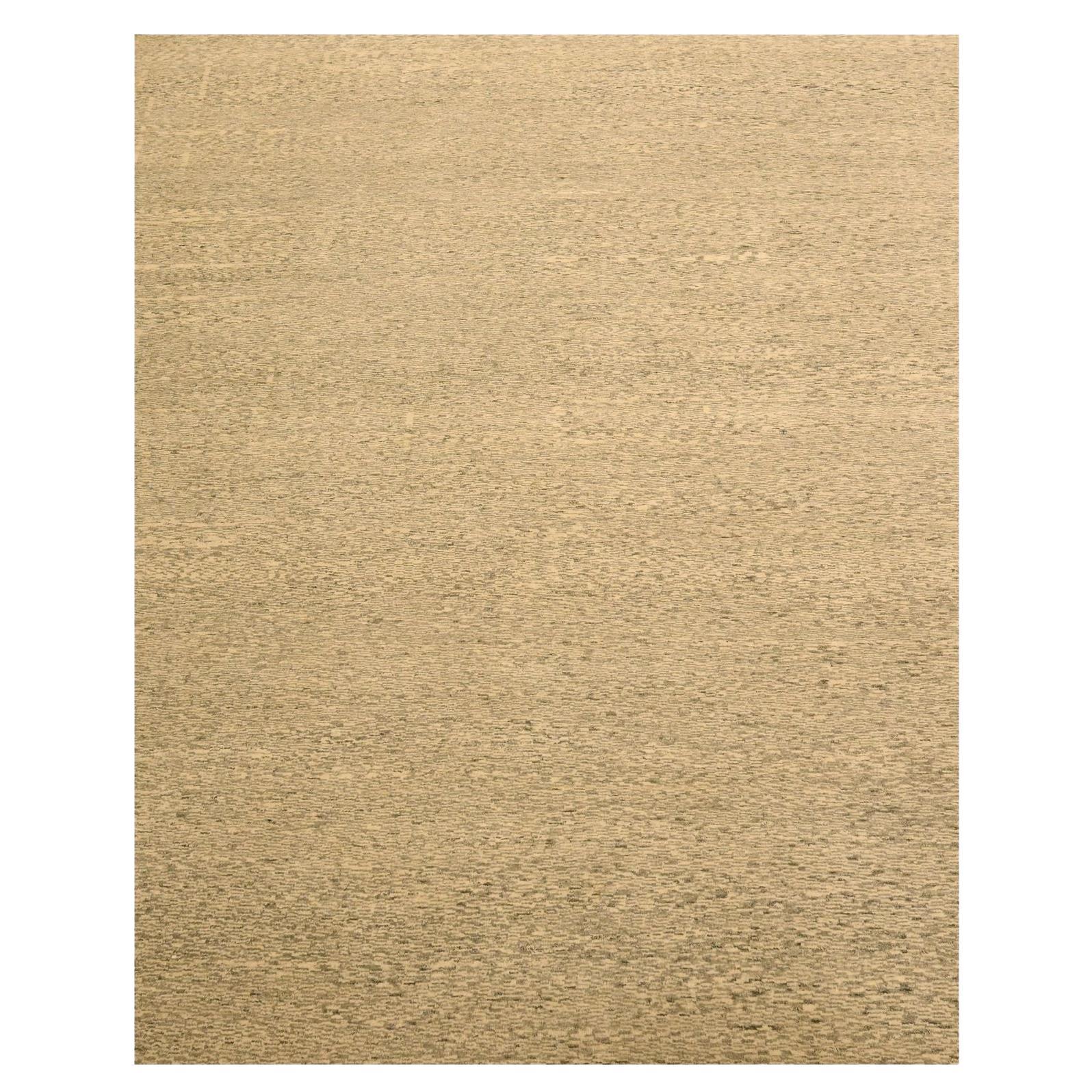 7'9 "x9'7" Beige Undyed Natural Wool Grass Design annodato a mano Oriental Rugs