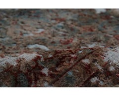Vintage Distressed Overdyed Persian Rug
