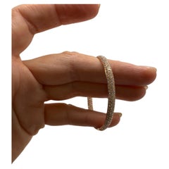 7ct Large Pave Hoop earrings 18KT rose gold