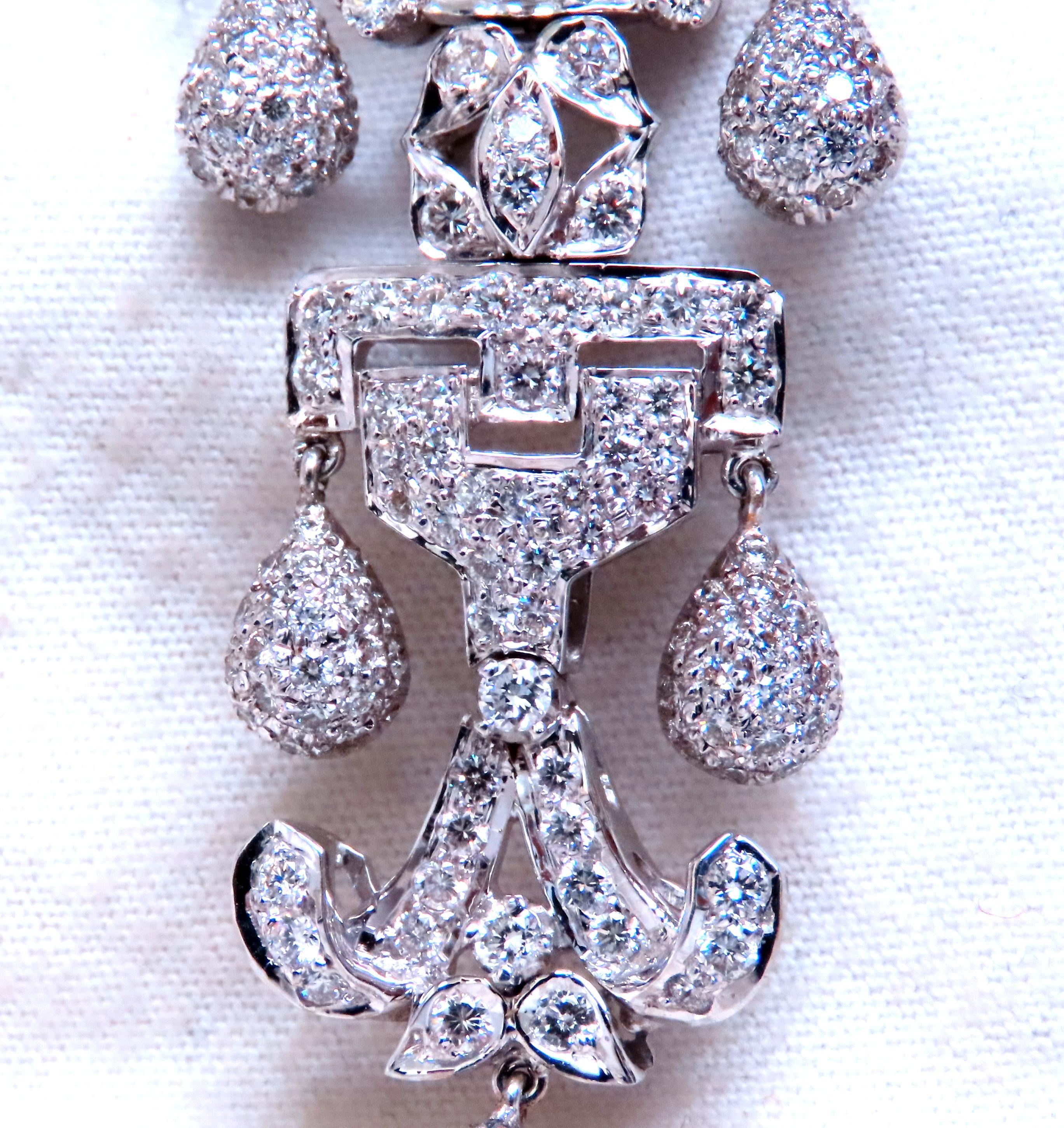 Pendientes Colgantes Diamantes Naturales 7ct Oro 18kt 12531 Contemporáneo en venta