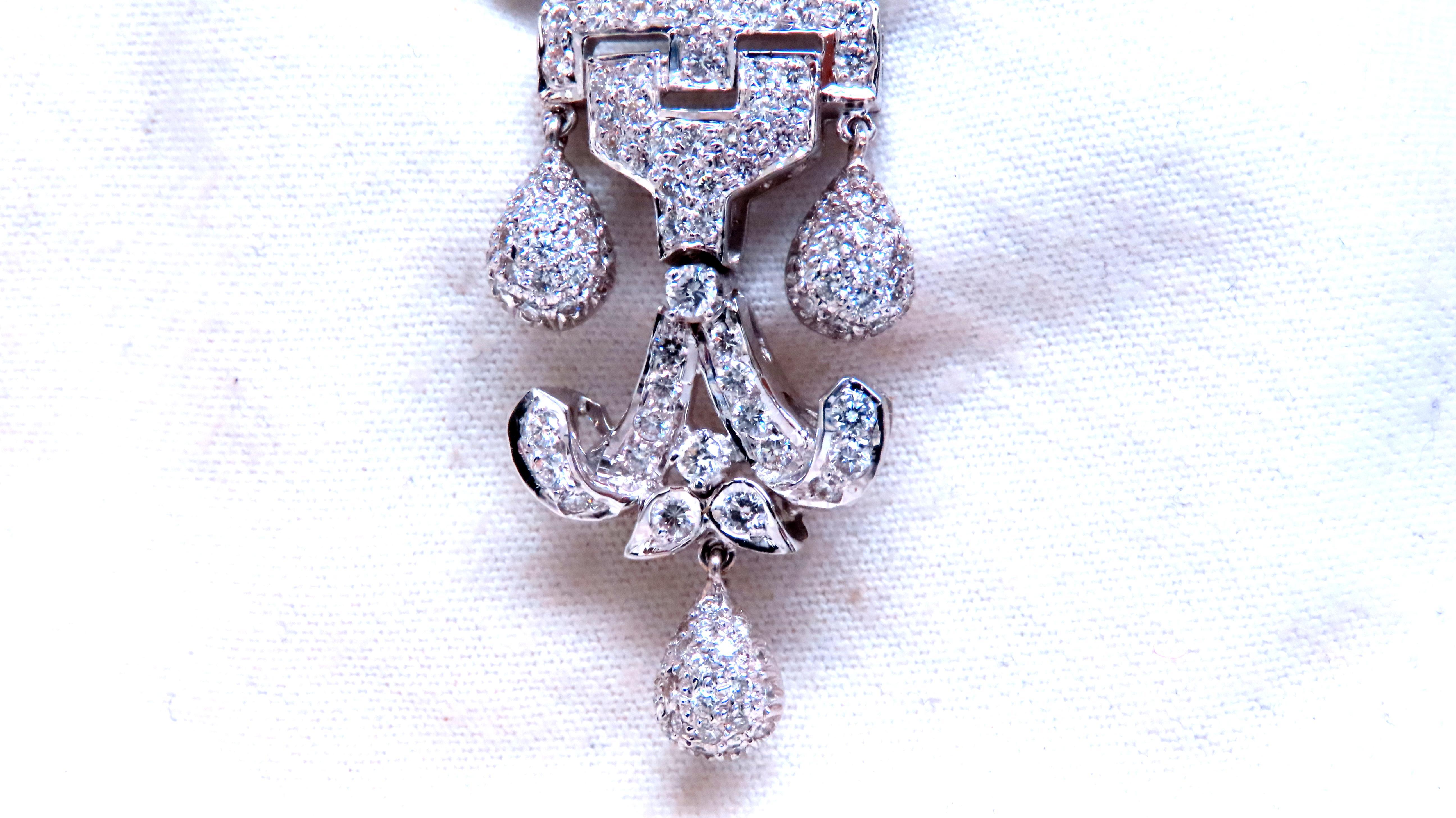 Taglio rotondo Orecchini con diamanti naturali 7ct in oro 18kt 12531 in vendita