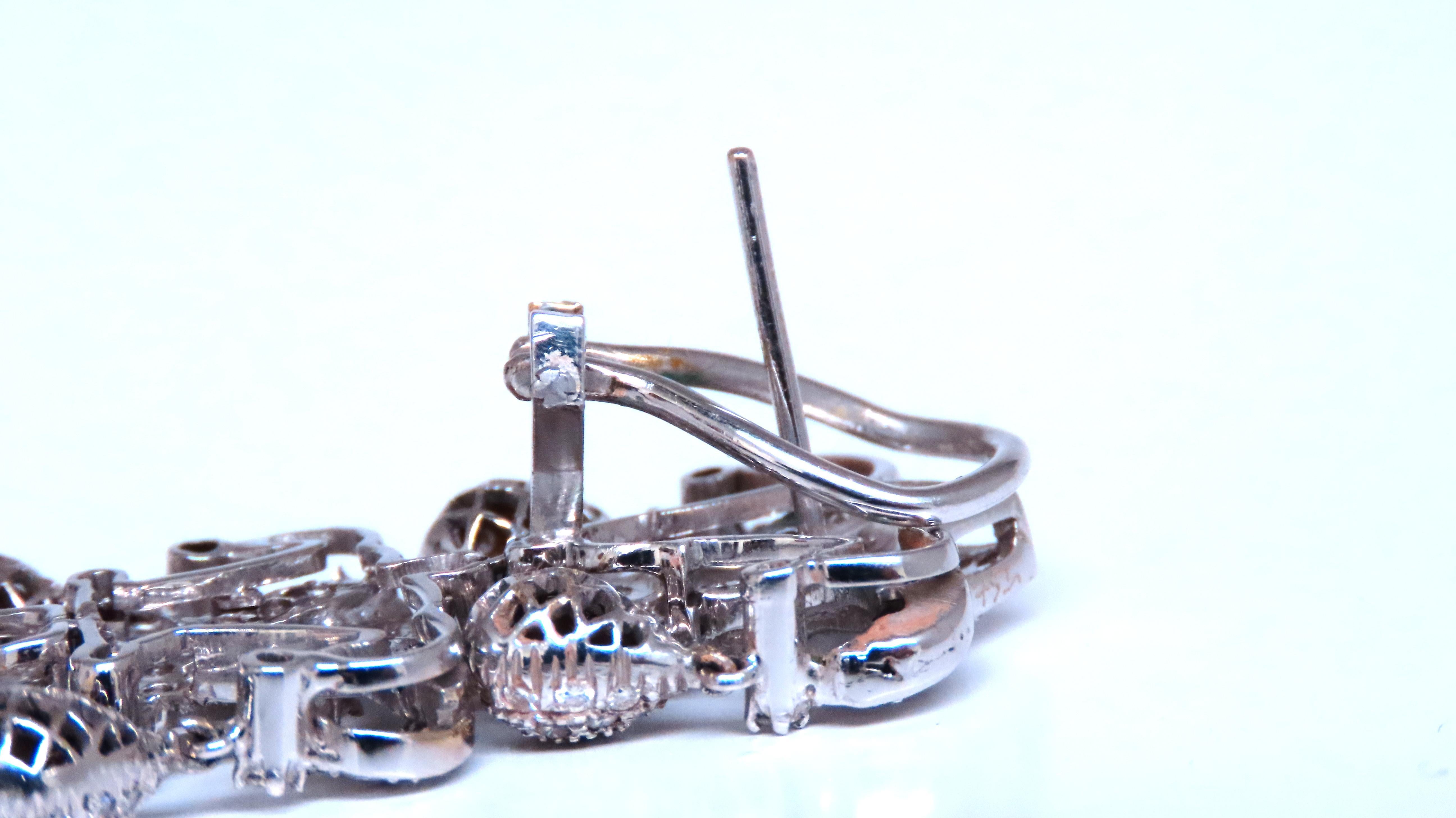 Pendientes Colgantes Diamantes Naturales 7ct Oro 18kt 12531 en venta 1