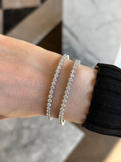 Bracciale tennis con diamanti rotondi 7ct