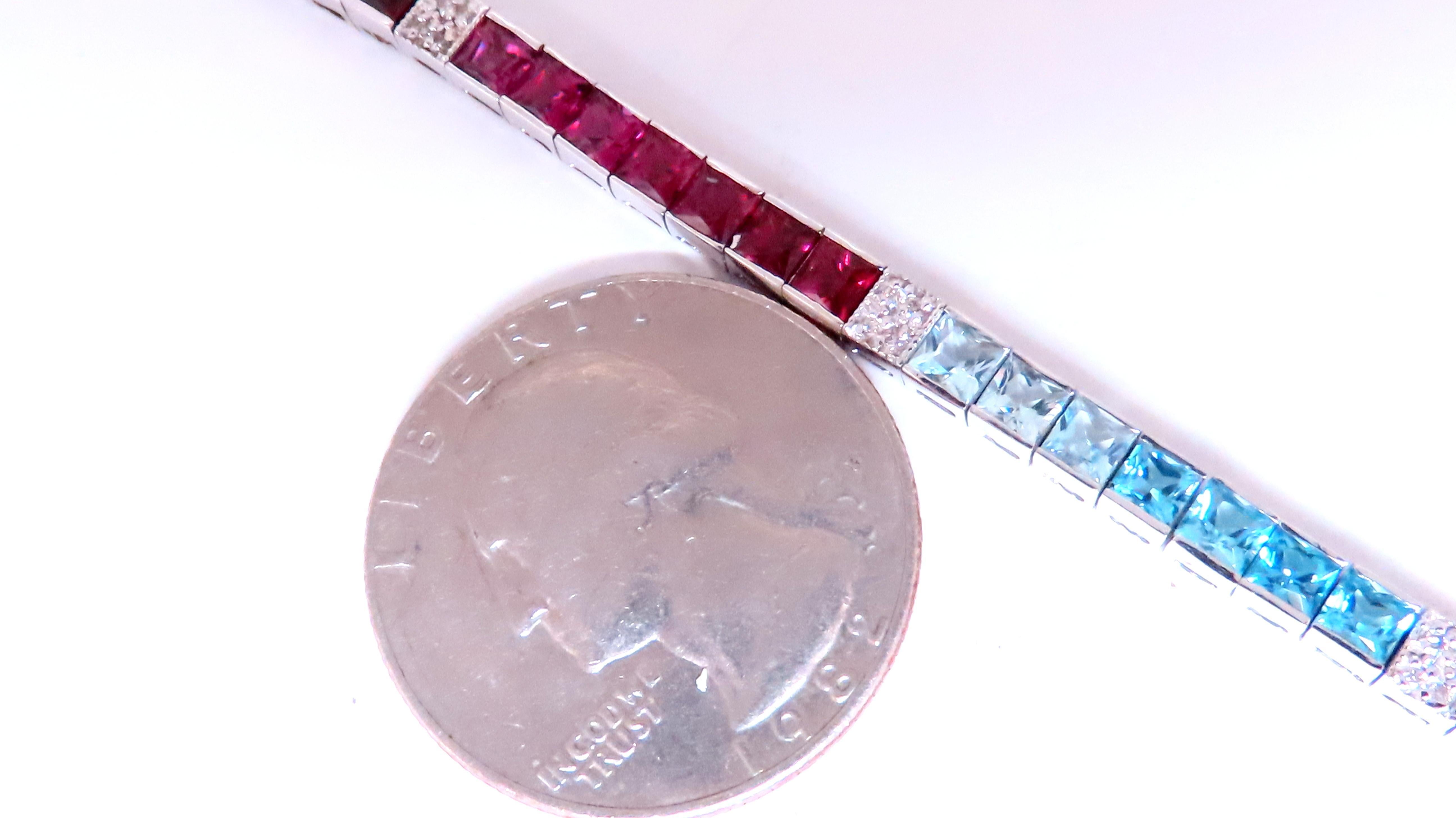 Contemporary 7ct semi-precious stones bracelet 14kt 12469 For Sale