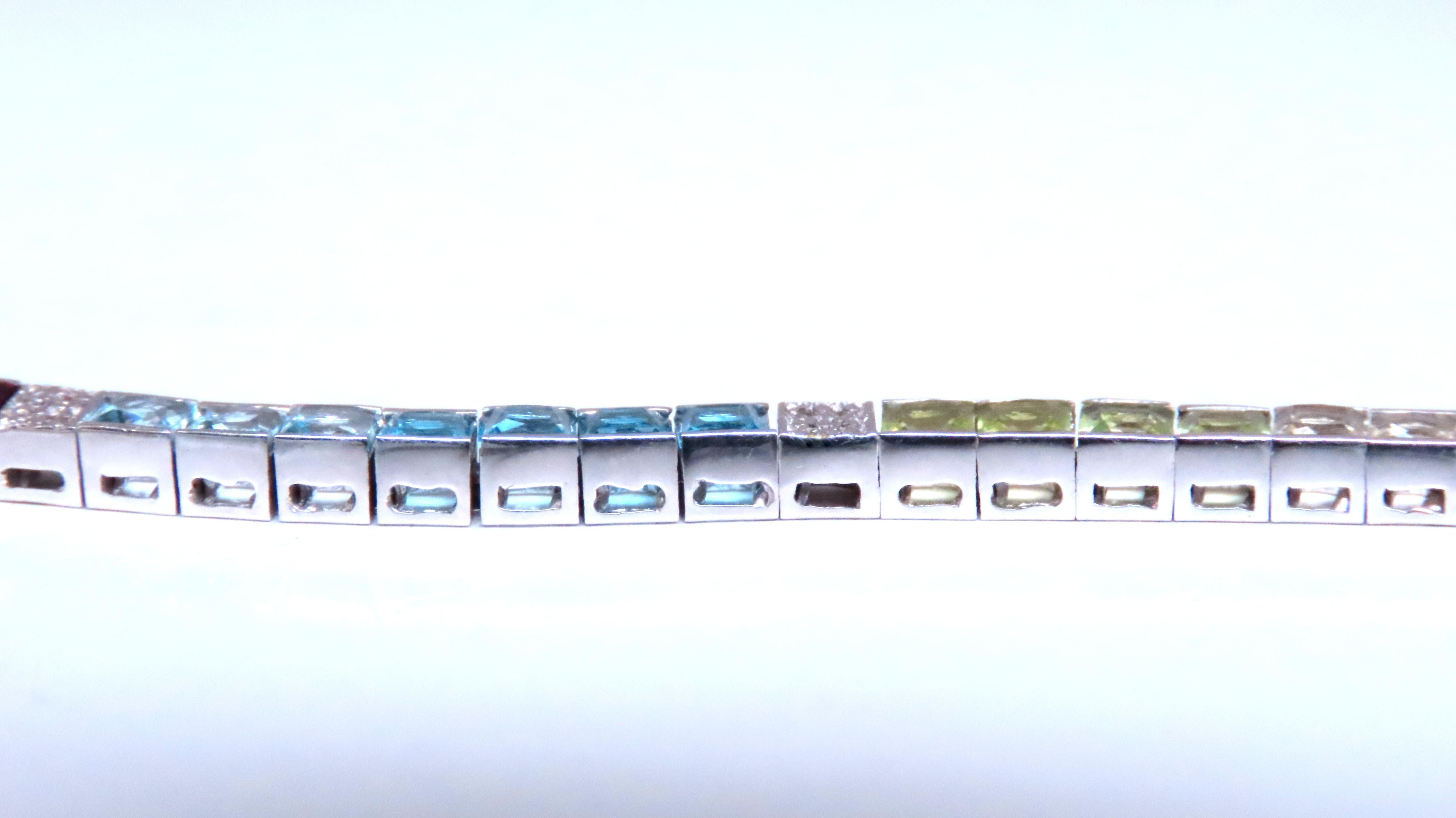 7ct semi-precious stones bracelet 14kt 12469 In New Condition For Sale In New York, NY