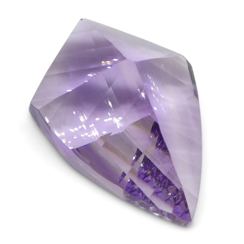 7ct Shield Amethyst 'Eleanor' Fantasy/Fancy Cut For Sale 1