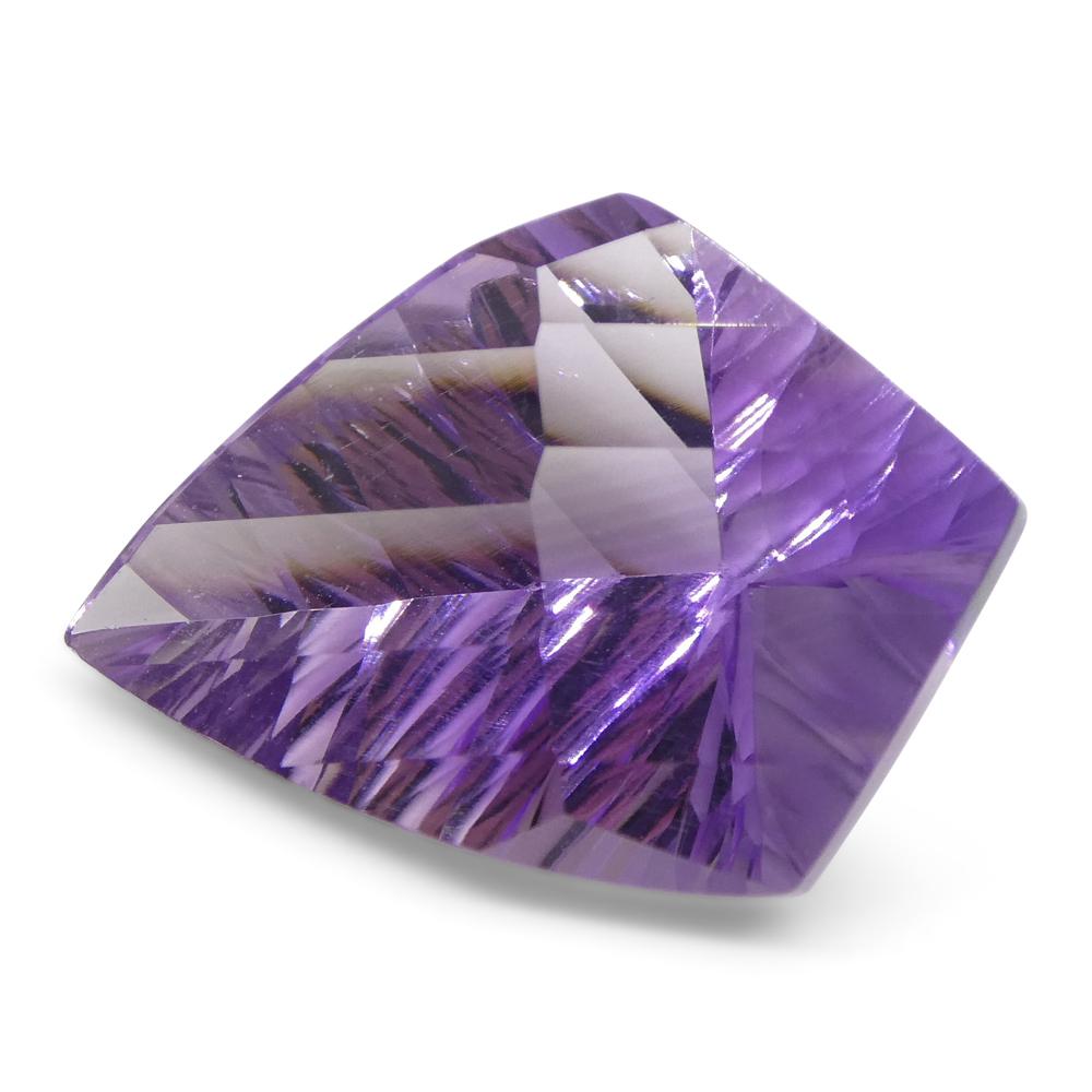 7ct Shield Amethyst 'Eleanor' Fantasy/Fancy Cut For Sale 3