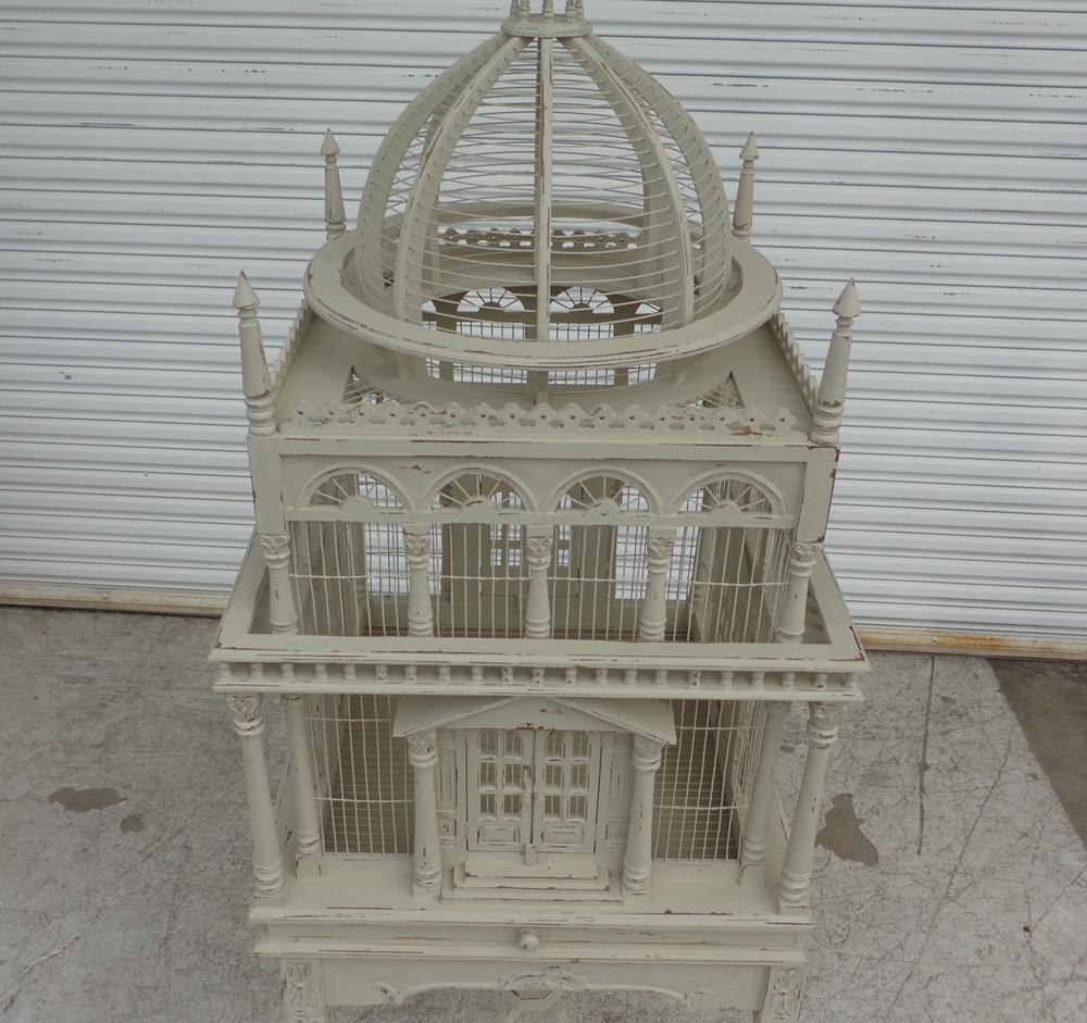 7FT French Neoclassical Style Birdcage on Pedestal 1