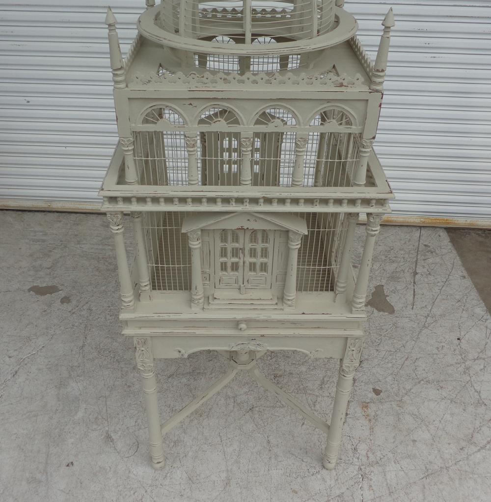 7FT French Neoclassical Style Birdcage on Pedestal 2