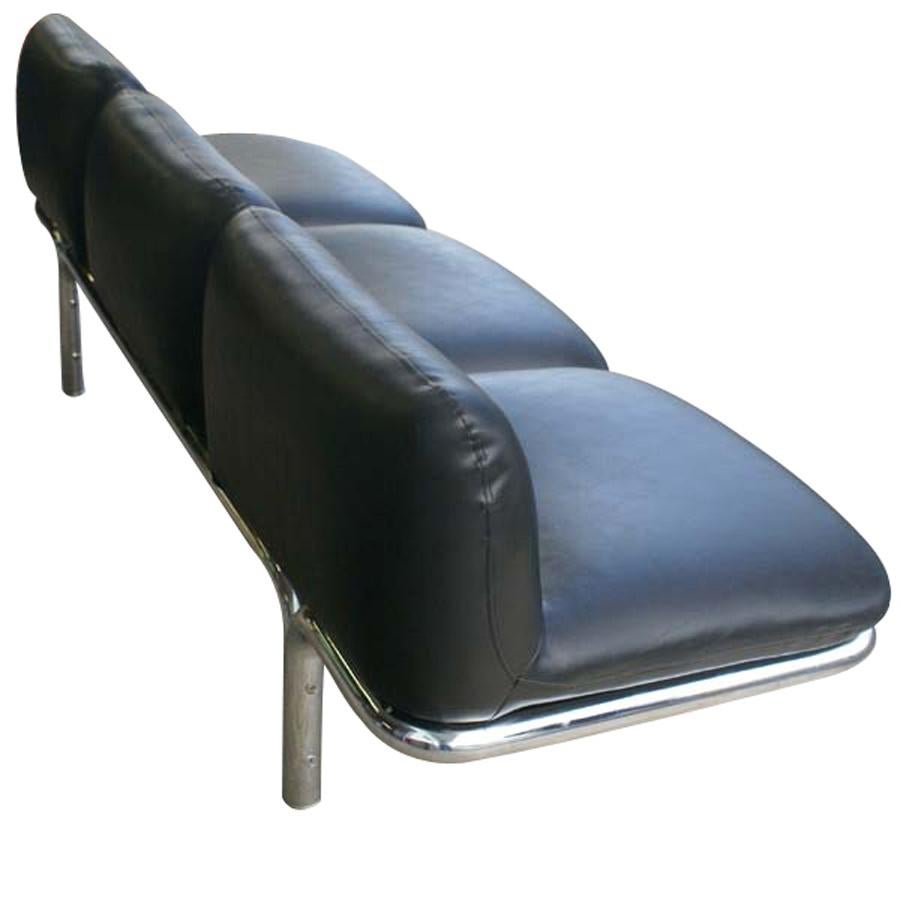 Mid-Century Modern Series 10 Brian Kane Metropolitan Luxe Tubular 3-Seat Sofa  