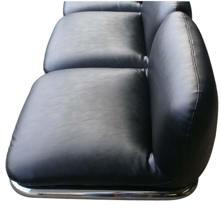 Chrome Series 10 Brian Kane Metropolitan Luxe Tubular 3-Seat Sofa  
