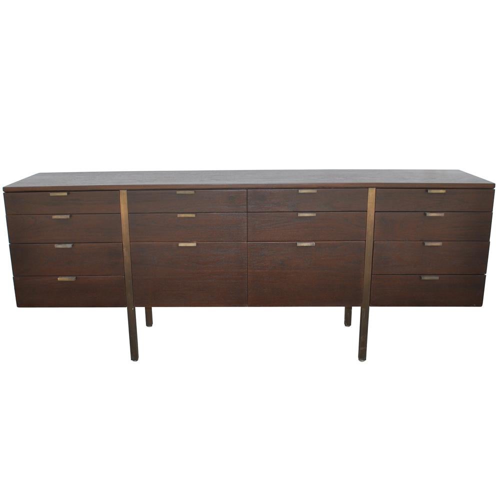 7' vintage Edward Wormley for Dunbar executive desk and credenza

In 1931 Leander Dunbar realized the need to create furniture that would simplify the Classic historic features and the adaption to a contemporary lifestyle. Dunbar invited Edward