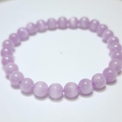 7mm Cats Eye Kunzite Bead Stretch Bracelet – 16cm