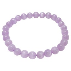 7mm Cats Eye Kunzite Bead Stretch Bracelet – 16cm