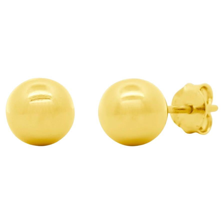 7mm Classic 14K Solid Gold Kugel Ohrstecker