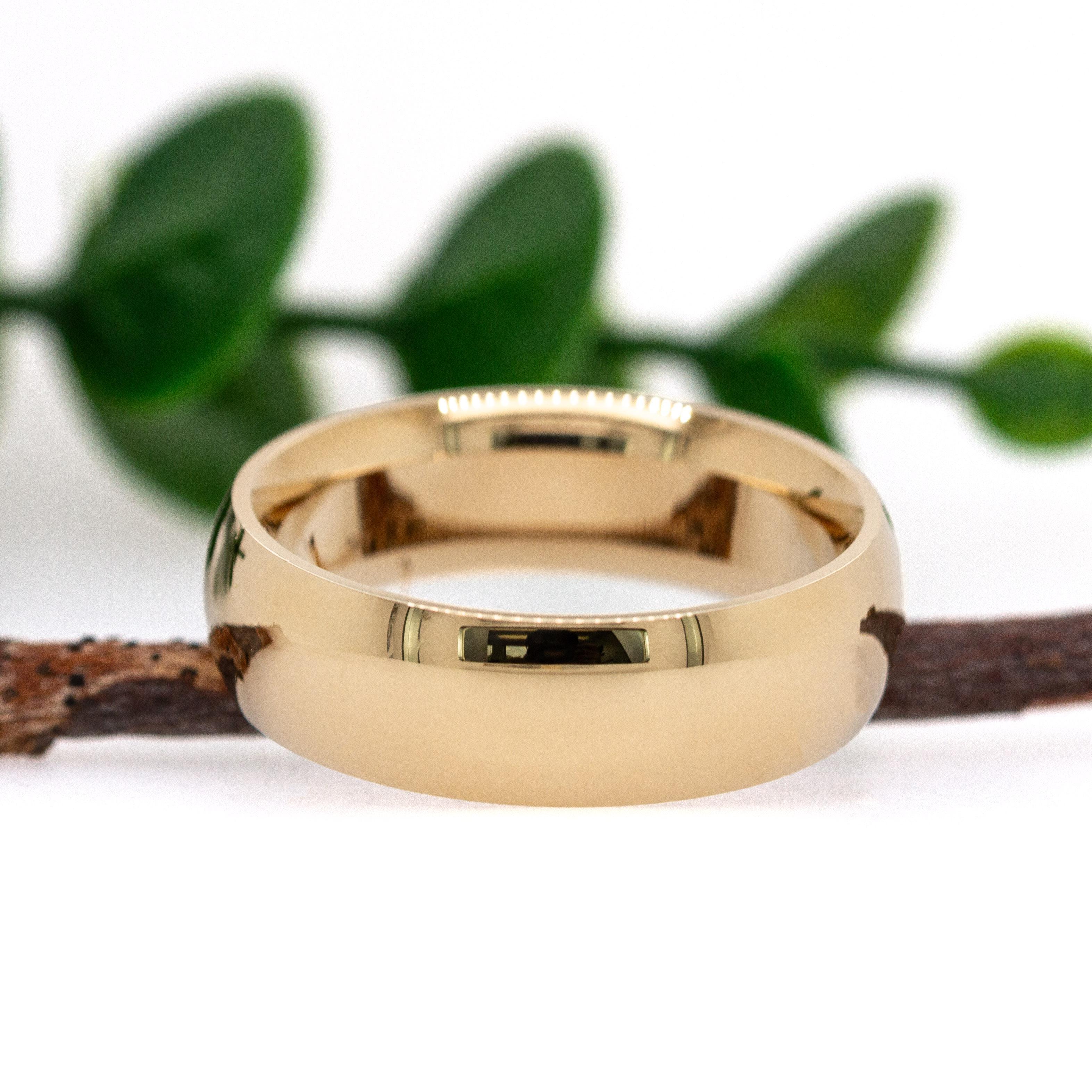 Alianza de boda semiredonda de 7 mm: Oro amarillo macizo de 14k en Nuevo estado para la venta en Columbus, OH