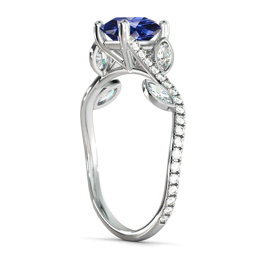 sapphire flower engagement ring