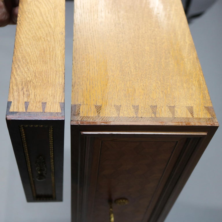 7Piece French Louis XVI Mahogany Marquetry and Ormolu Bedroom Suite