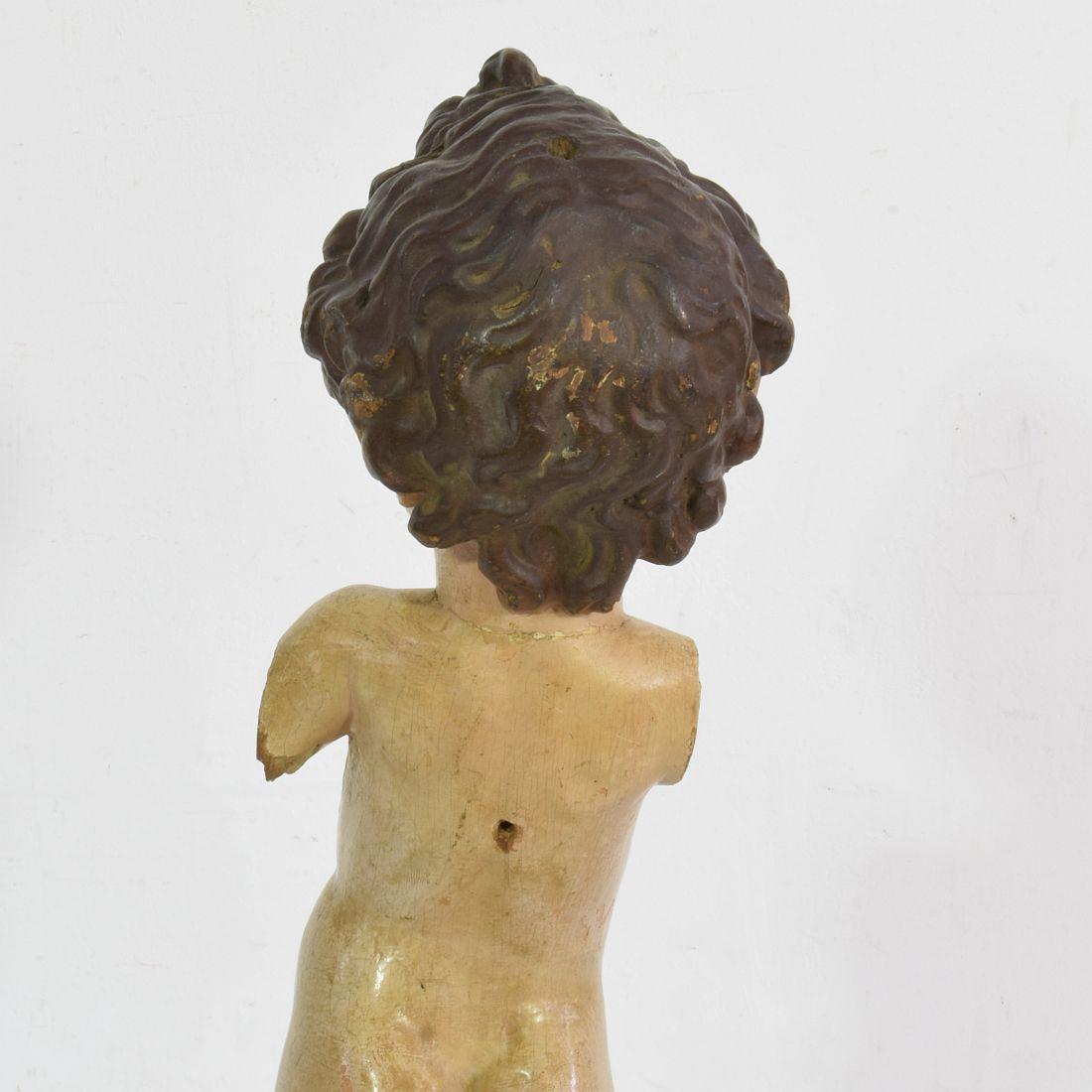 7th-18th Century Carved Spanish Baroque Christ, Nino, Santo 4