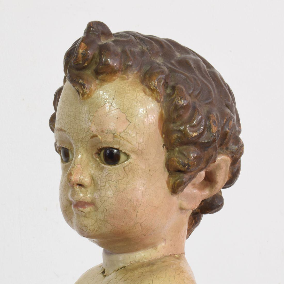 7th-18th Century Carved Spanish Baroque Christ, Nino, Santo 11