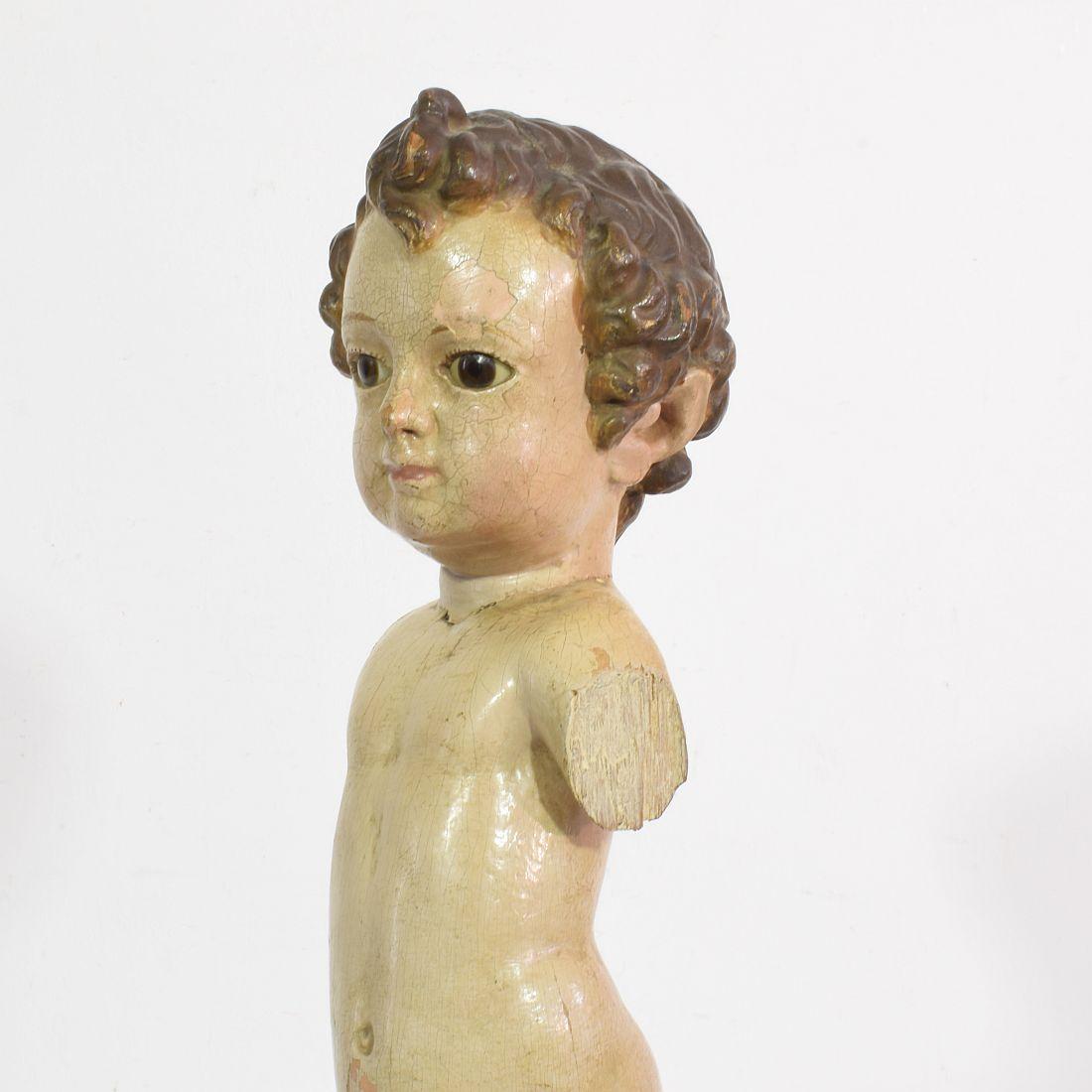 7th-18th Century Carved Spanish Baroque Christ, Nino, Santo 2