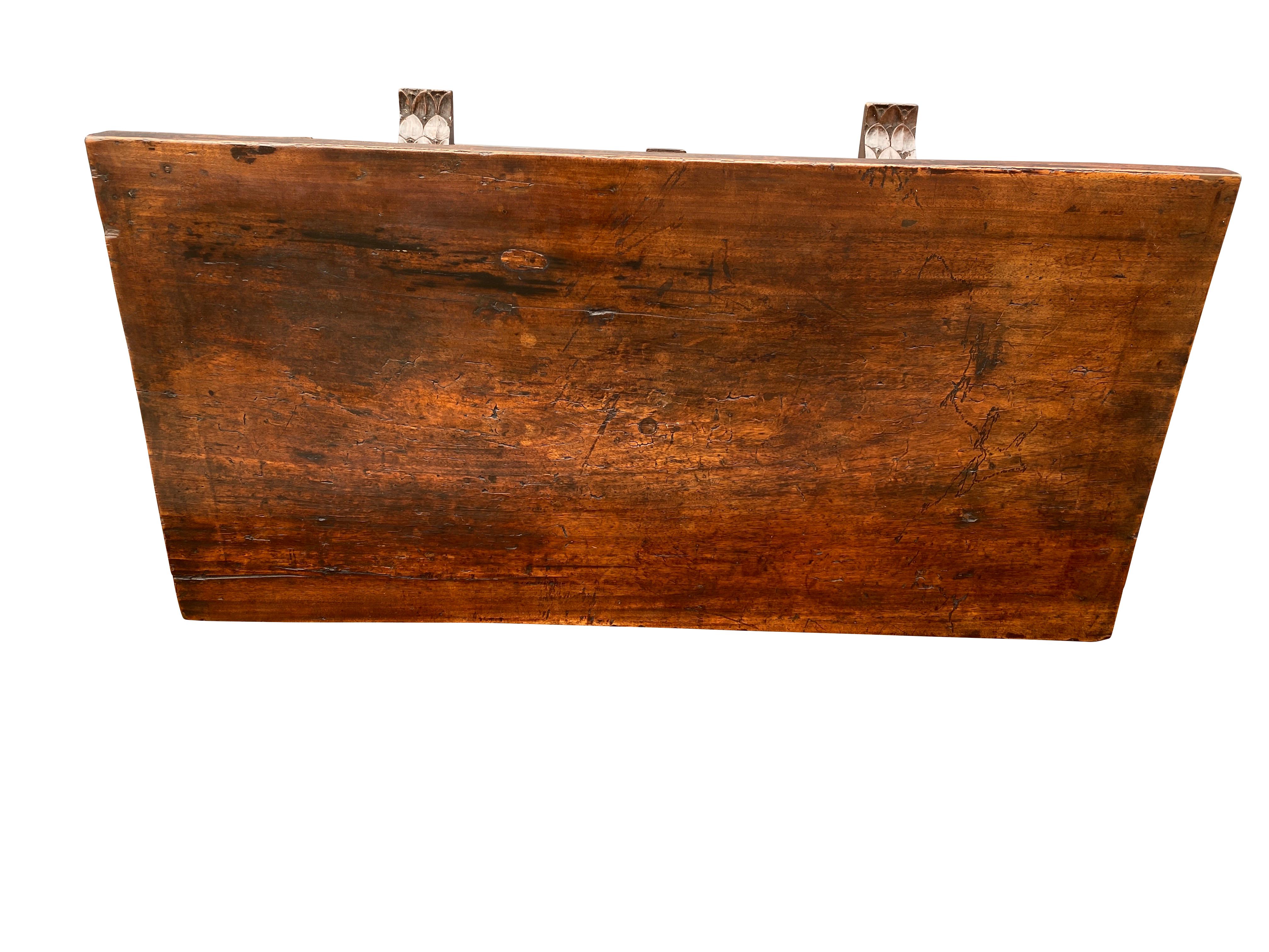 Baroque 17th Century Spanish Walnut Trestle Table