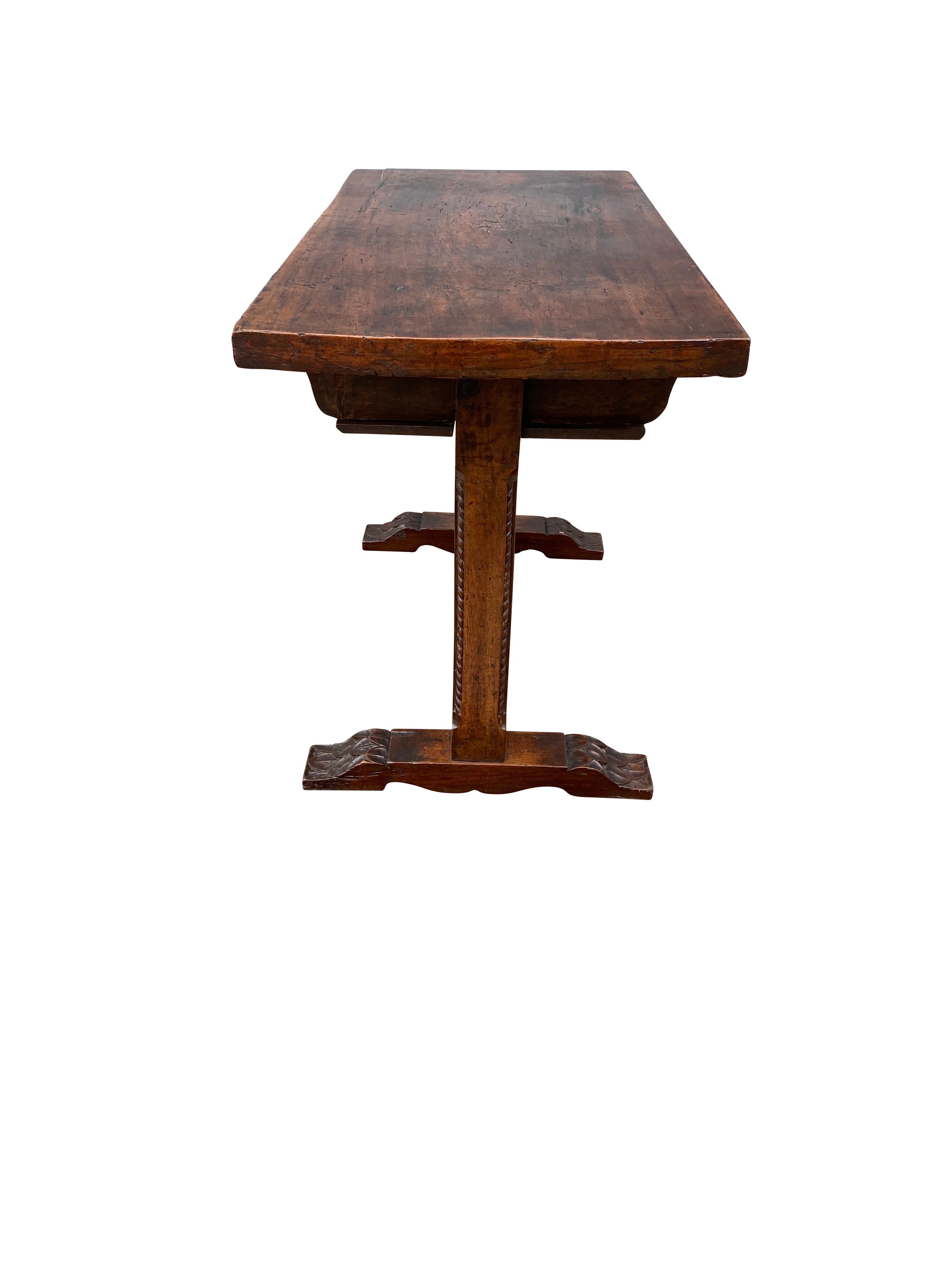 17th Century Spanish Walnut Trestle Table 3