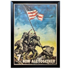 "7th War Loan. Now- All Together" Vintage WWII Poster by C.C. Beall, 1945
