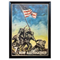 "7th War Loan. Now- All Together" Vintage WWII Poster by C.C. Beall, 1945