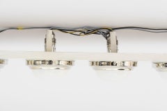7x Lampade da soffitto intermedie placcate in nichel di Vienna, anni '20 circa