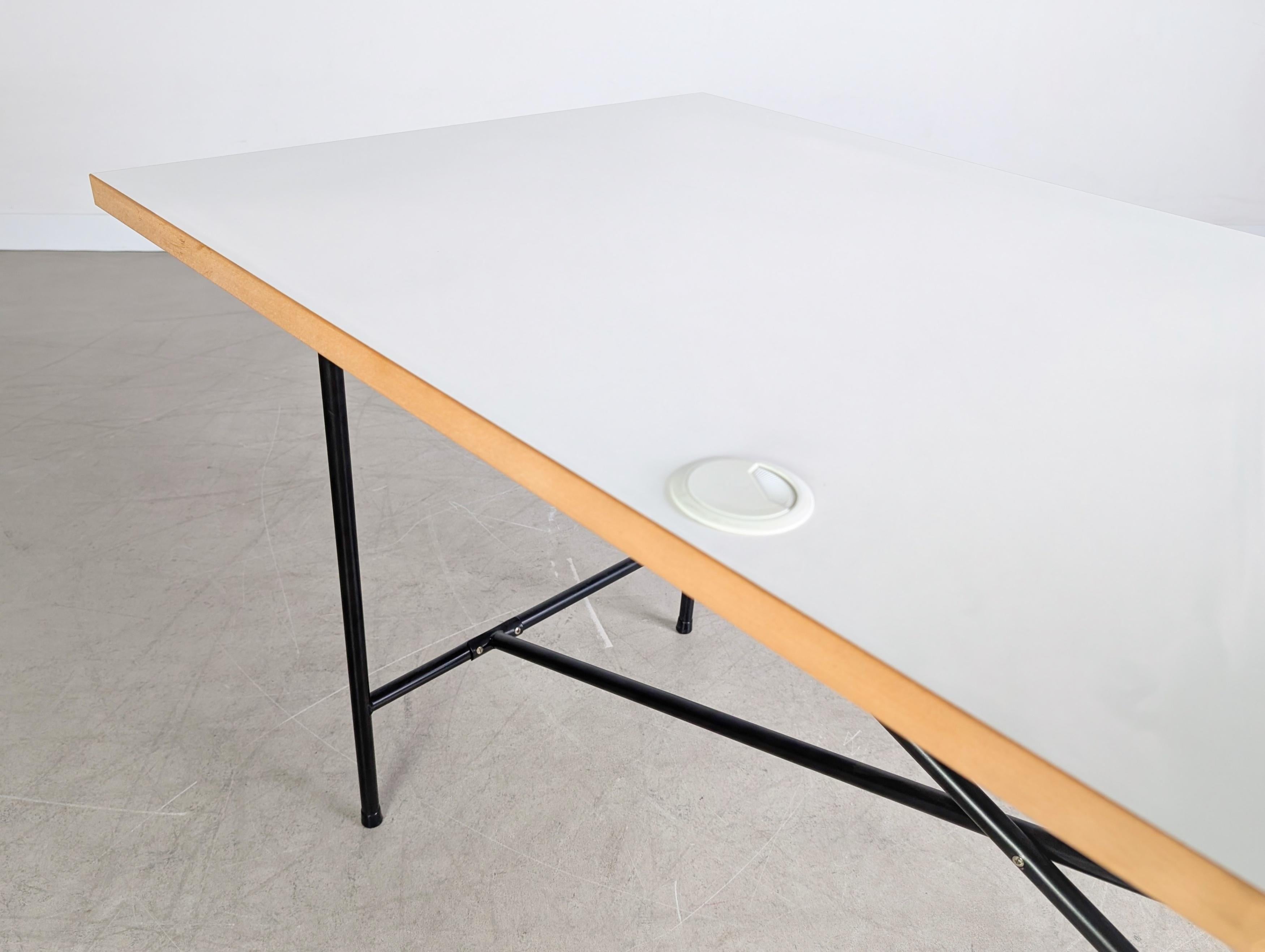 7x Original Egon Eiermann Schreibtisch Richard Lampert Metall For Sale 4