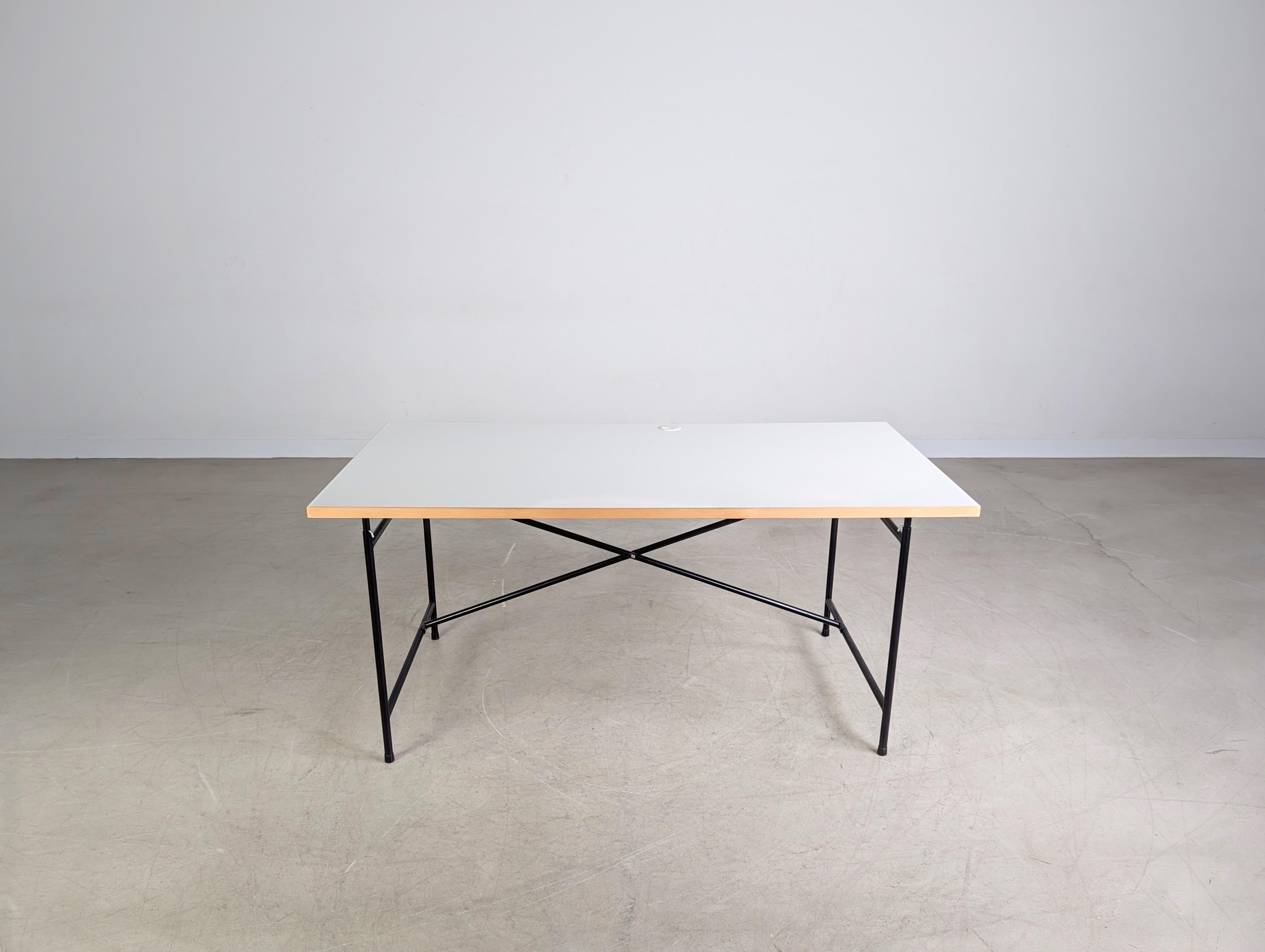 7x Original Egon Eiermann Schreibtisch Richard Lampert Metall For Sale 5