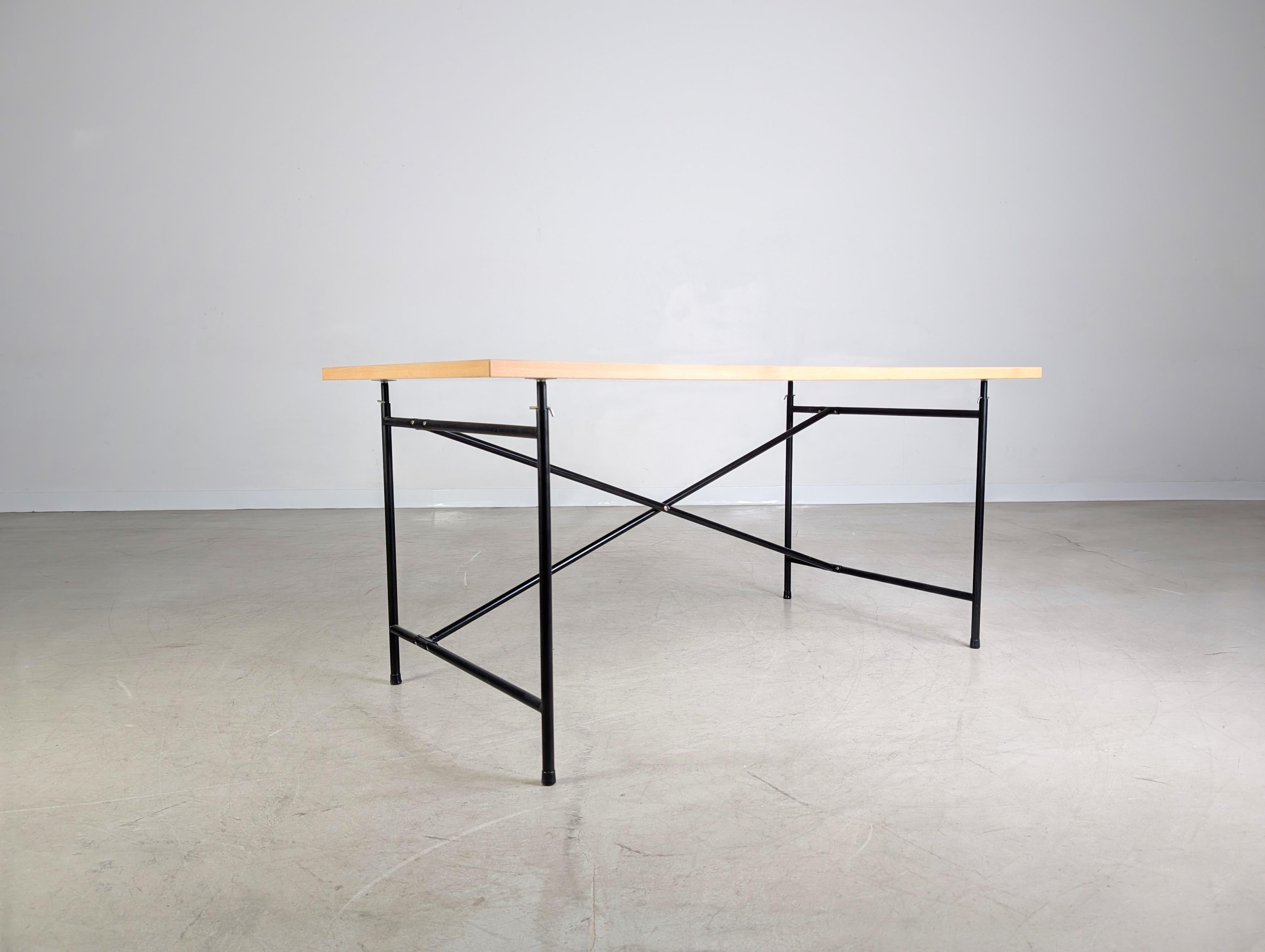7x Original Egon Eiermann Schreibtisch Richard Lampert Metall For Sale 7