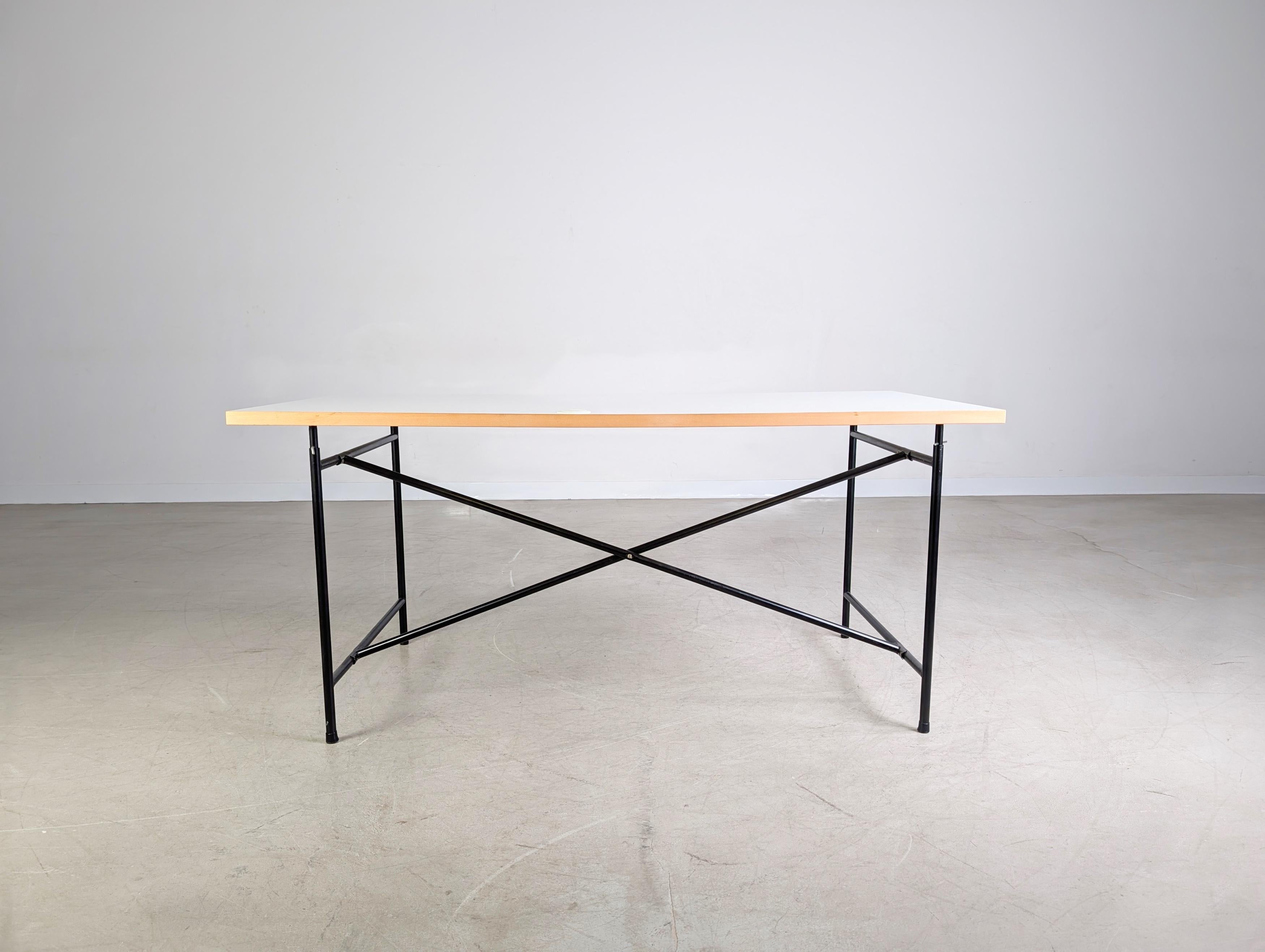 7x Original Egon Eiermann Schreibtisch Richard Lampert Metall For Sale 9