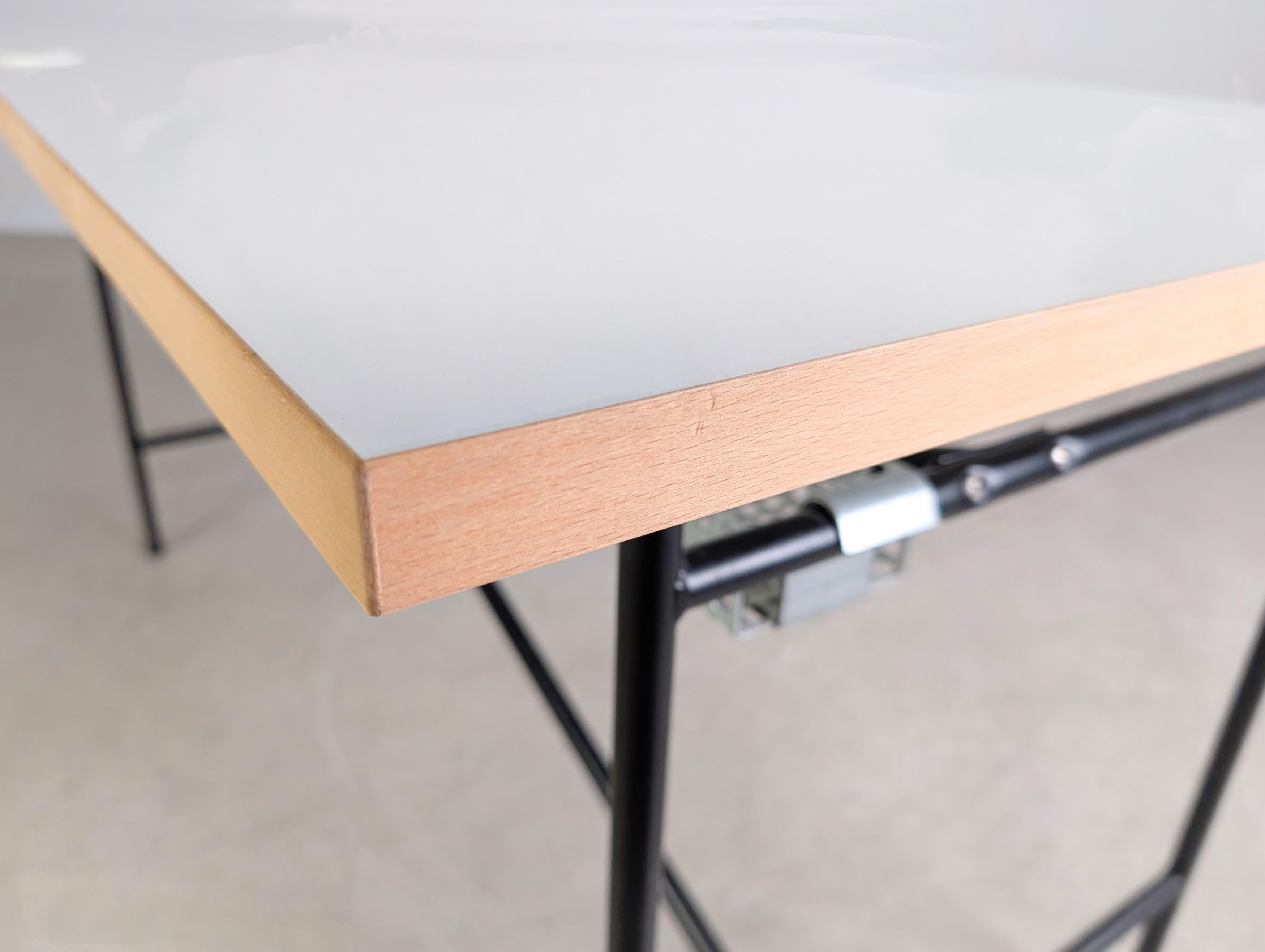 7x Original Egon Eiermann Schreibtisch Richard Lampert Metall For Sale 3