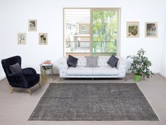 7x10 Ft Gray Handmade Turkish Area Rug für Wohnzimmer, Esszimmer und Schlafzimmer