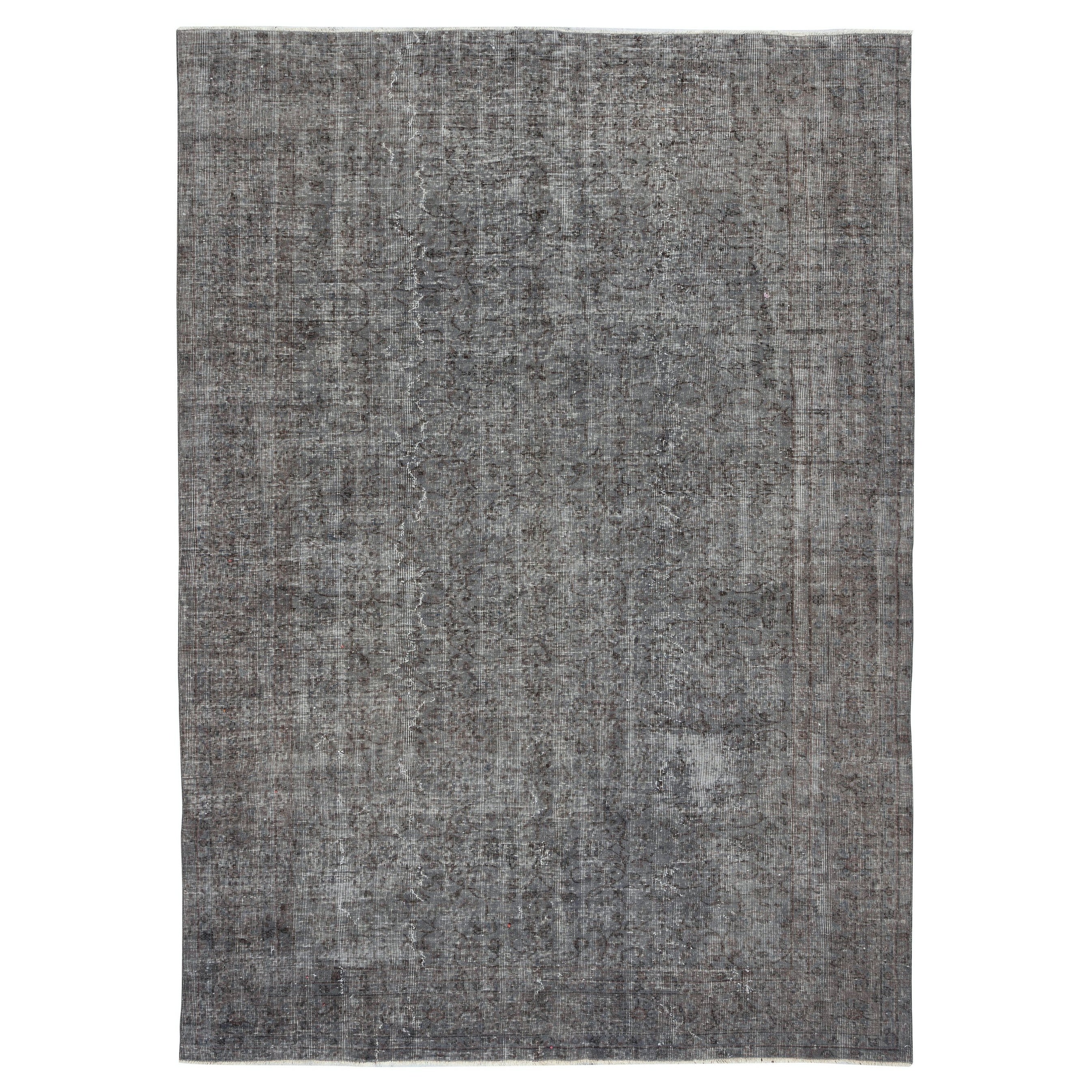 7x10 Ft Gray Handmade Turkish Area Rug für Wohnzimmer, Esszimmer und Schlafzimmer