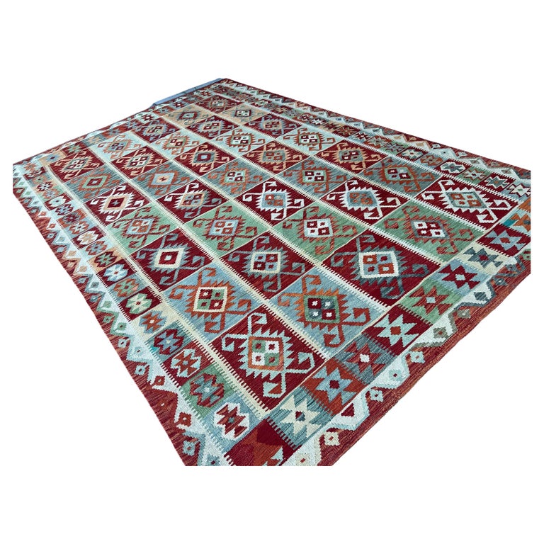 HandKnotted Afghan Kilim Rug Premium HandSpun Afghan Wool Fair Trade