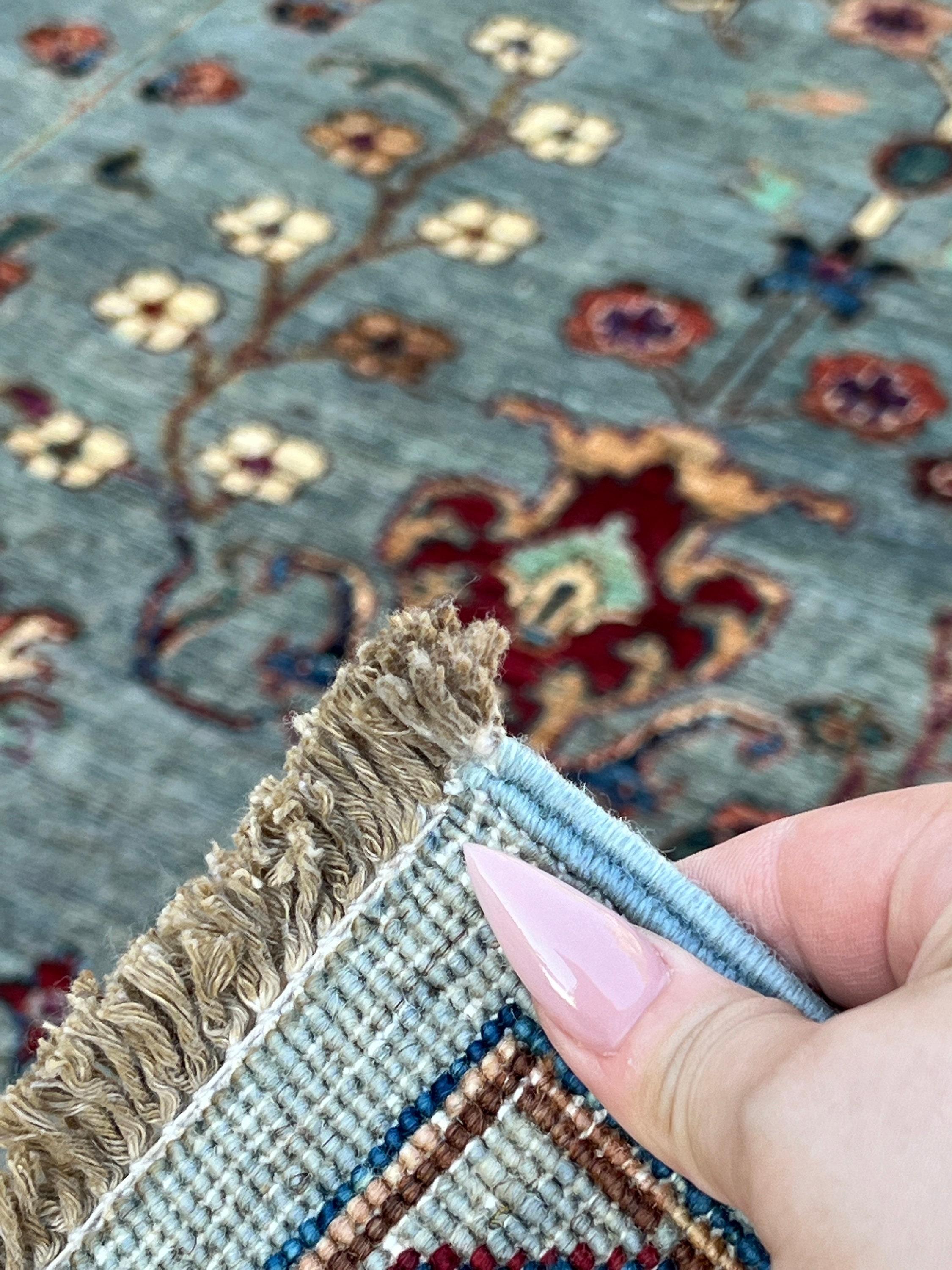 7x10 Hand-Knotted Afghan Rug Premium Hand-Spun Afghan Wool Fair Trade For Sale 6