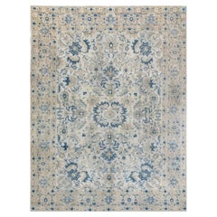 Tappeto 7x10 annodato a mano con disegno floreale antico Tabriz - Tappeto con disegno floreale intricato