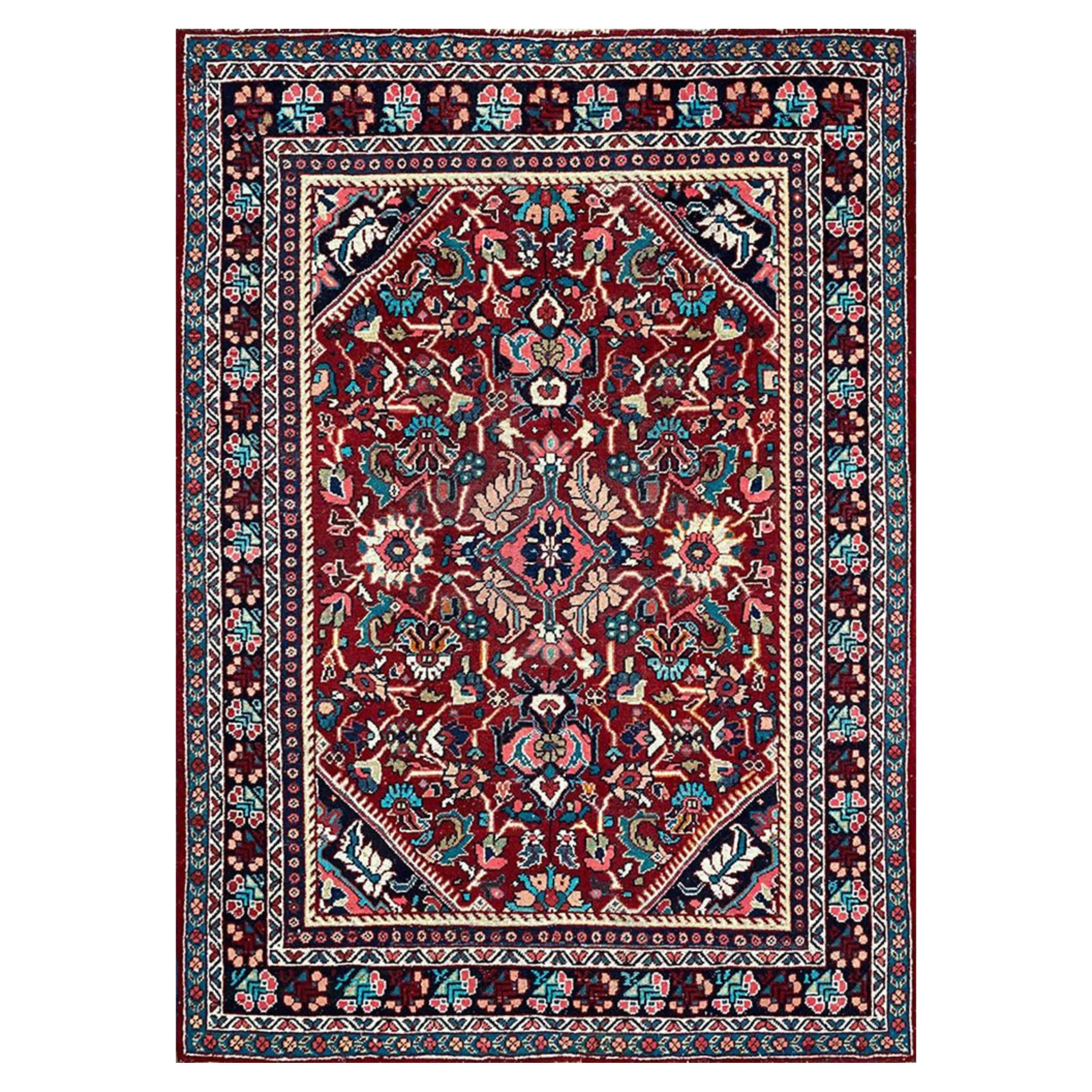 7x10 Handgeknüpfter Old Mahal Vorleger mit klassischem Medaillon-Design