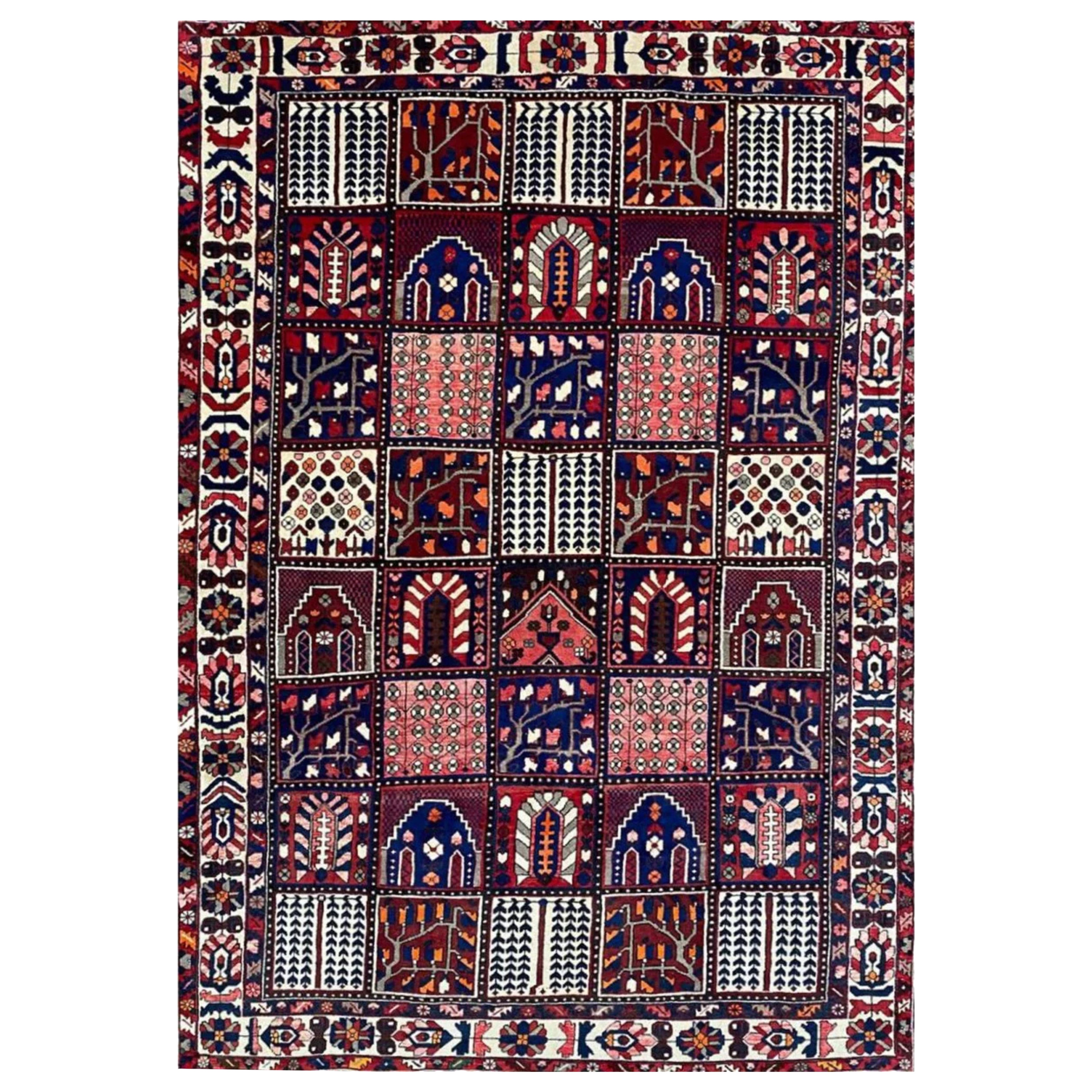 7x10 Old Bakhtiari Area Rug