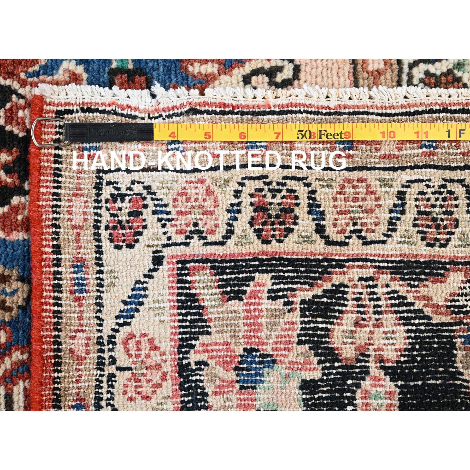 7'x10' Rose Pink Vintage Persian Bibikabad Hand Knotted Soft Wool Clean Rug im Angebot 5